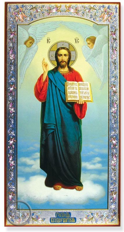 Image - Christ  Almighty (Pantocrator), Orthodox Panel  Icon, 19