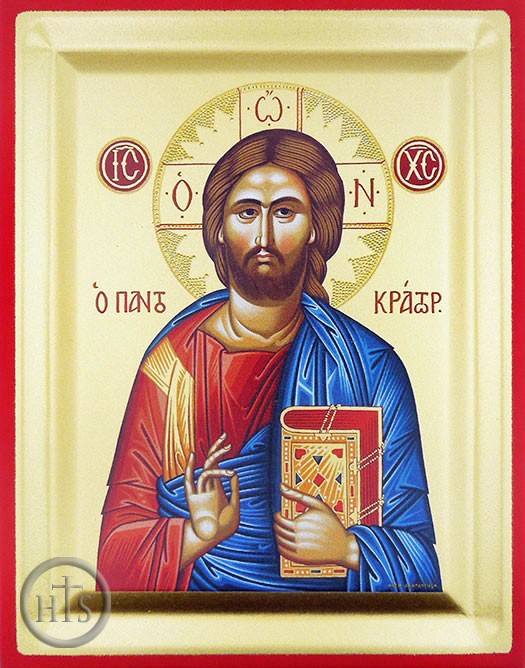 Picture - Christ The Teacher, Serigraph Orthodox Icon with Stand