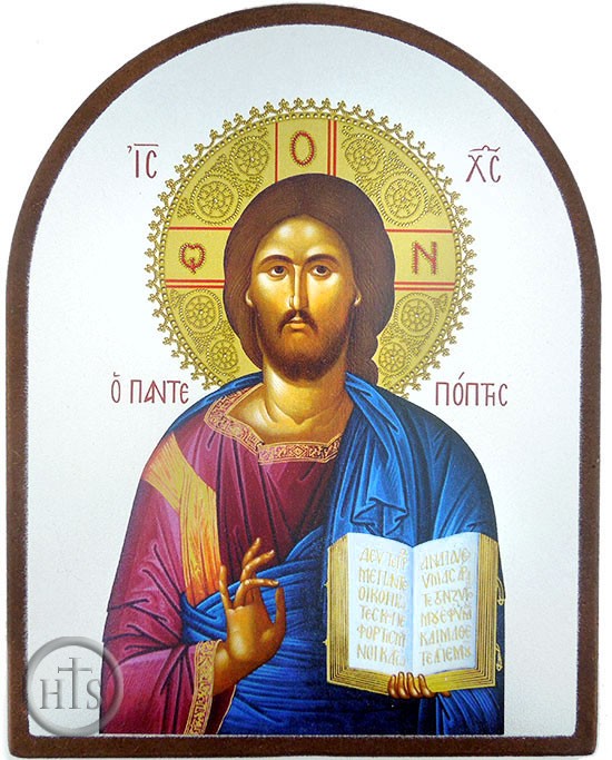 HolyTrinityStore Picture - Christ The Teacher, Silver  Silk Screen Orthodox Icon