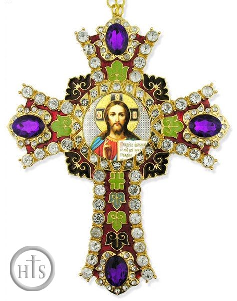 Product Photo - Christ The Teacher  Icon in  Jeweled Wall Cross