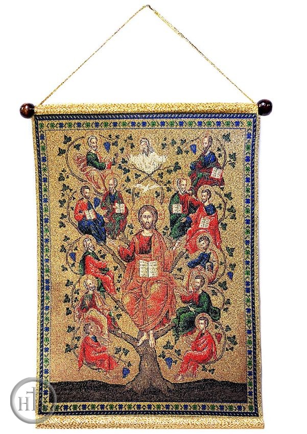 HolyTrinityStore Image - Jesus Christ The Tree of Life Vine, Hanging Tapestry Icon Banner