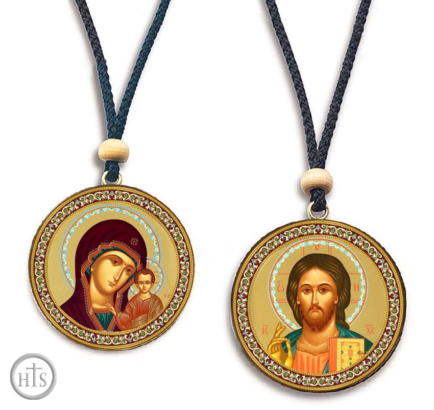 Pic - The Christ and Virgin of Kazan, Reversible Icons on Rope