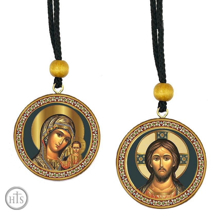 Image - The Christ and Virgin of Kazan, Reversible Icons on Rope