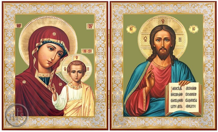 Product Pic - Christ The Teacher and Virgin of Kazan Diptych
