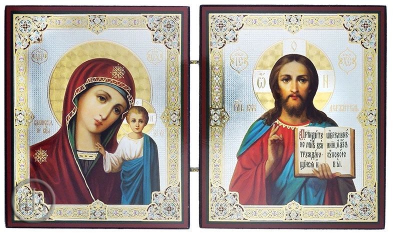 HolyTrinityStore Image - Christ the Teacher & Virgin of Kazan Diptych