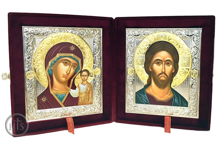 Picture - Christ the Teacher / Virgin of Kazan, Wedding Set of Serigraph Icons