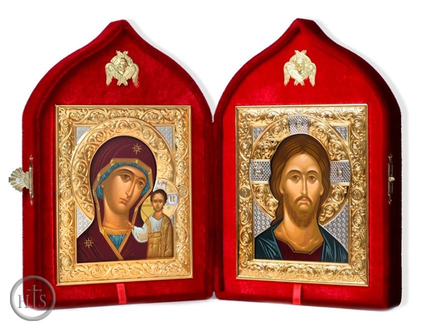 Product Image - Christ the Teacher / Virgin of Kazan, Wedding Set of Serigraph Icons