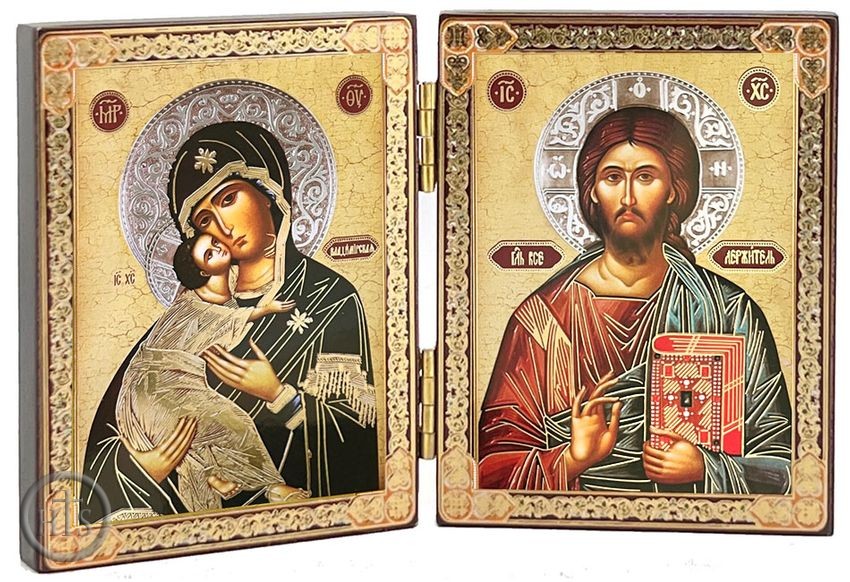 HolyTrinityStore Picture - The Christ and Virgin of Vladimir Diptych, Small
