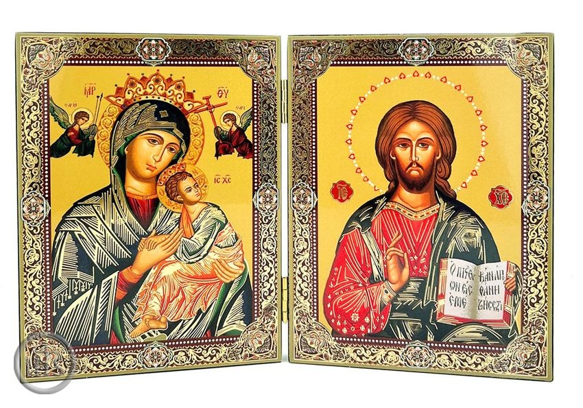 Product Picture - Christ The Teacher and Virgin Mary Perpetual Help Diptych