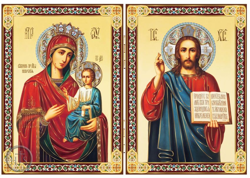 Picture - Christ The Teacher and Virgin of Iveron, Diptych