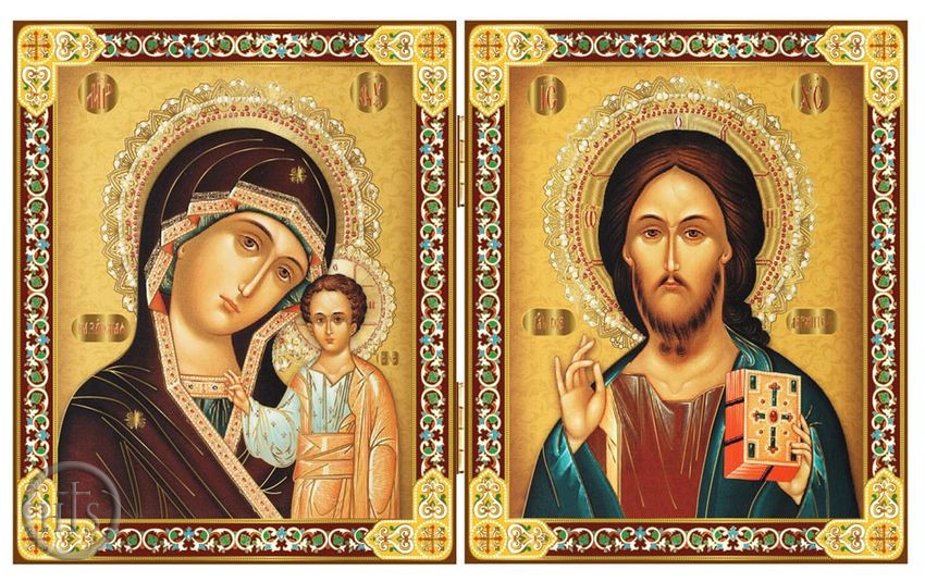 Pic - Christ The Teacher and Virgin of Kazan, Diptych