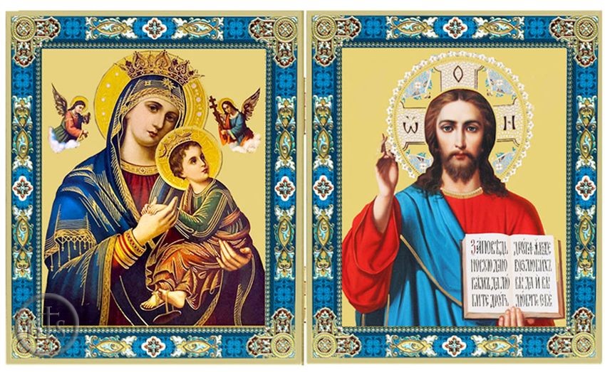 Product Pic - Christ The Teacher and Virgin Mary Perpetual Help Diptych
