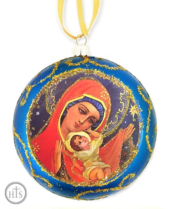 Image - Blessed Virgin Mary, Not Breakable Christmas  Ornament, Blue
