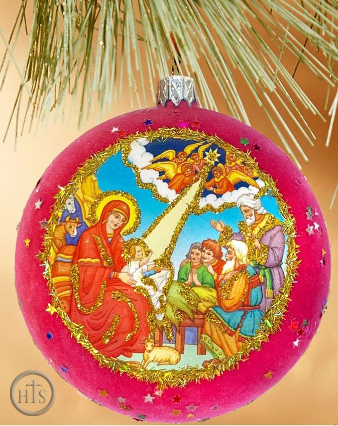 Pic - Nativity, Not Breakable Christmas Ornament,  Assorted Colors