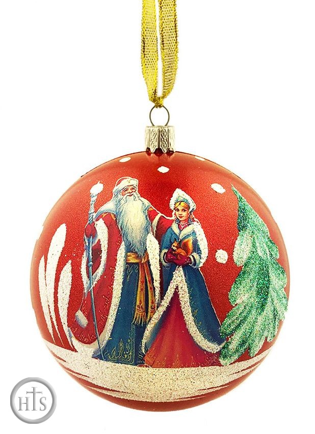 Photo - Santa -  Father Frost and Snow Maiden, Christmas  Ornament 