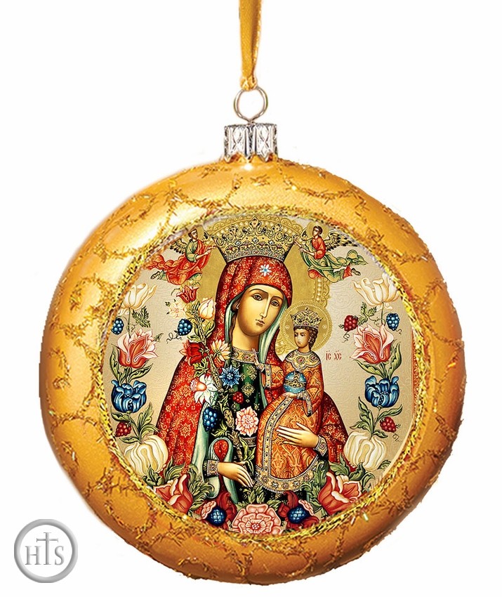 HolyTrinityStore Photo - Virgin Mary Unfading Bloom, Not Breakable Christmas  Ornament, Gold