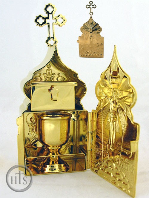 Product Image - Communion Set, Travel Tabernakle, Gold Plated