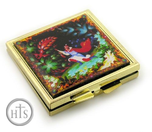 Pic - Compact Mirror, Painted in Russian Style