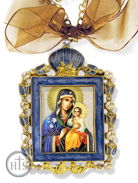 Pic - Virgin Mary Eternal Bloom, Enamel Framed  Icon Ornament