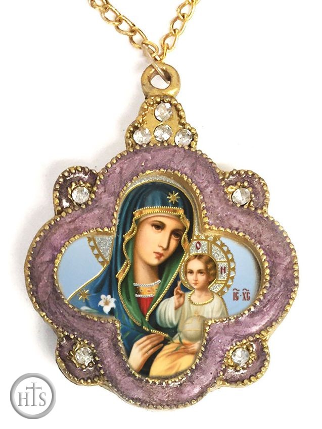 HolyTrinity Pic - Virgin Mary Eternal Bloom, Enamel Framed Icon Ornament