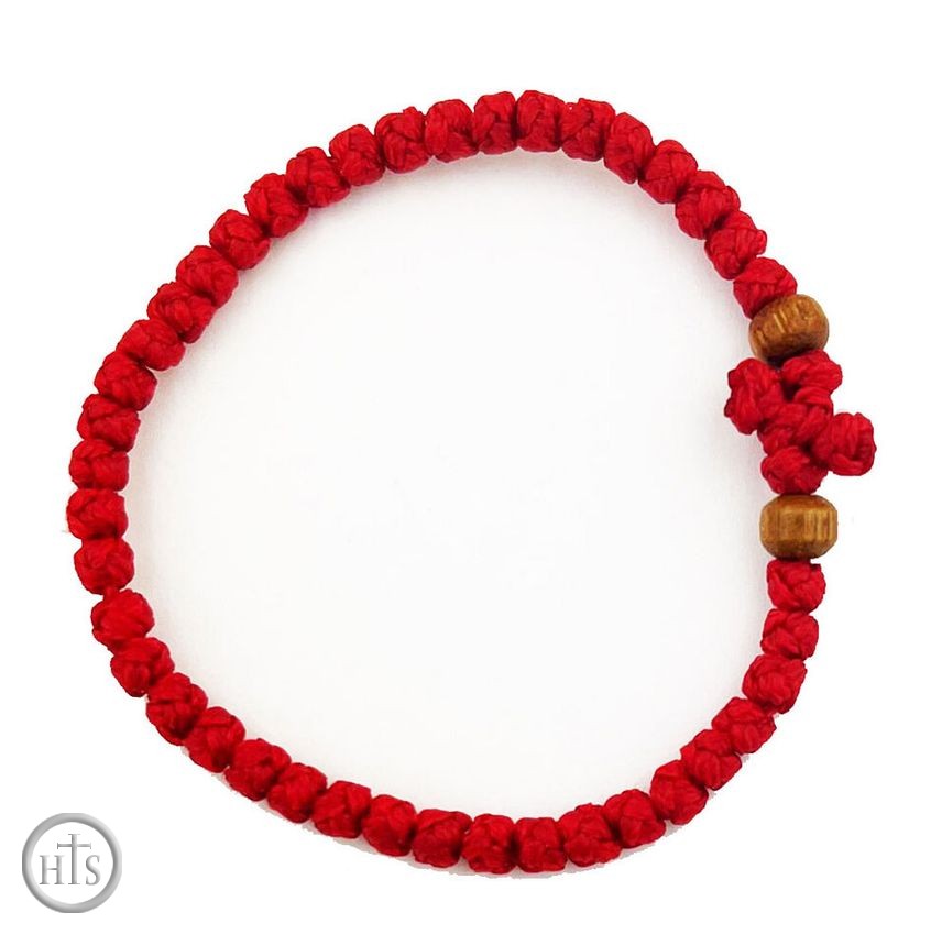 Image - Elastic Bead Bracelet, Red 