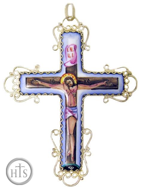 HolyTrinity Pic - Melchior (Filigree) Cross, with Enamel (Finift) Corpus Crucifix