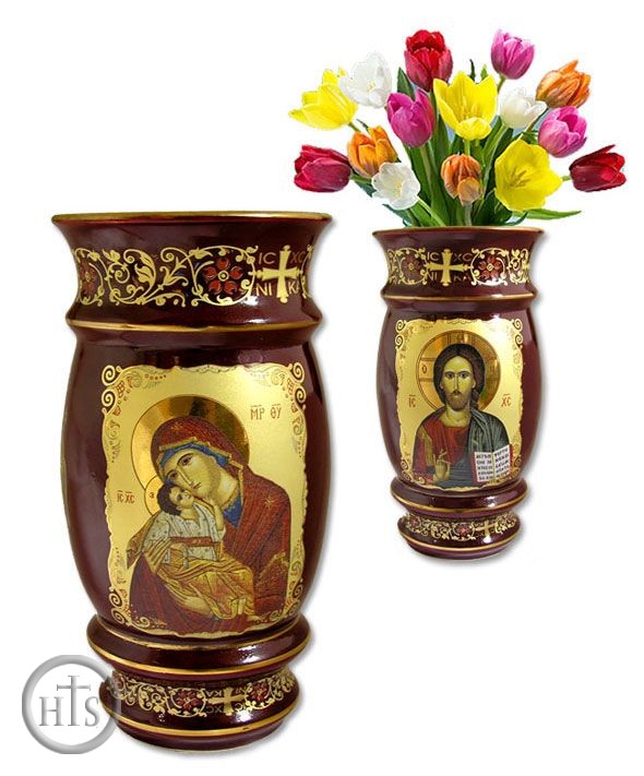 Product Image - Ceramic Icon Vase Virgin Mary and Christ