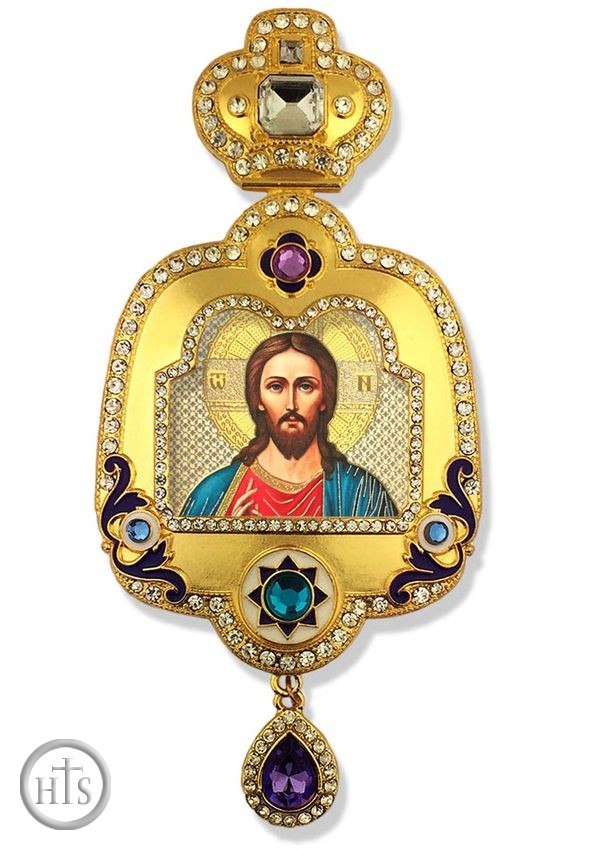 Product Image - Christ The Teacher, Enameled Framed Icon Ornament
