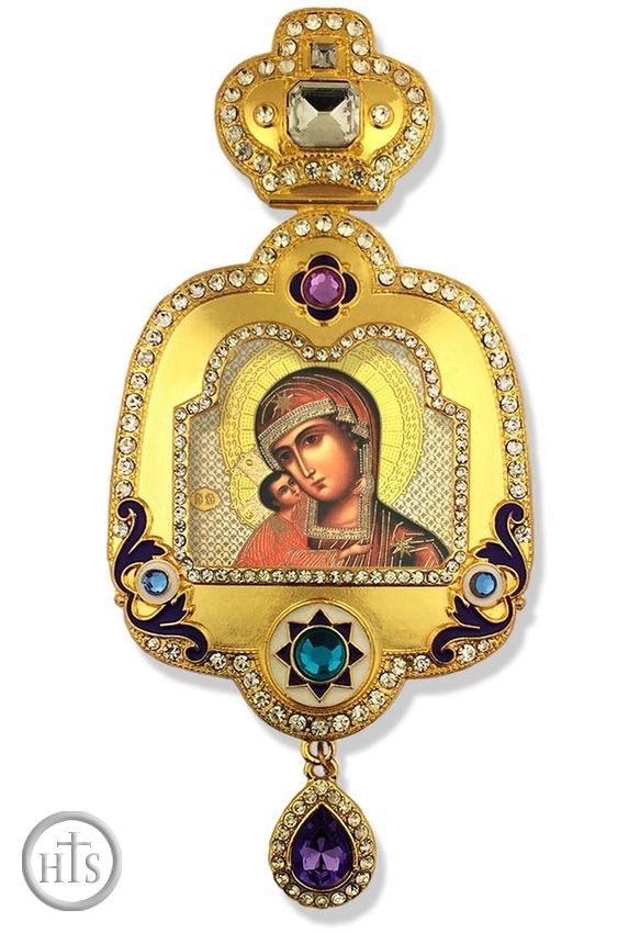 Product Pic - Virgin Mary of Tikhvin, Enameled Framed Icon Ornament