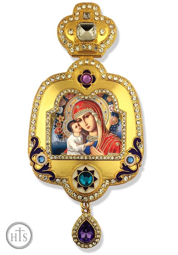 Image - Virgin Mary Zirovitskaya, Enameled Framed Icon Ornament