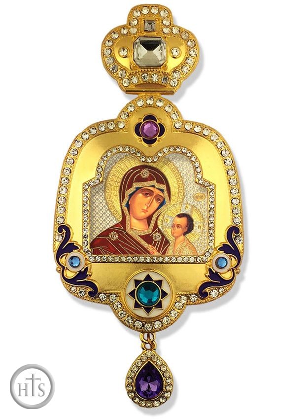HolyTrinity Pic - Virgin of Smolensk, Enameled Framed Icon Ornament