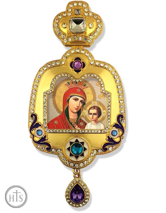 HolyTrinityStore Photo - Virgin Mary Deliverer (Izbavitelnitsa), Enameled Framed Icon Ornament
