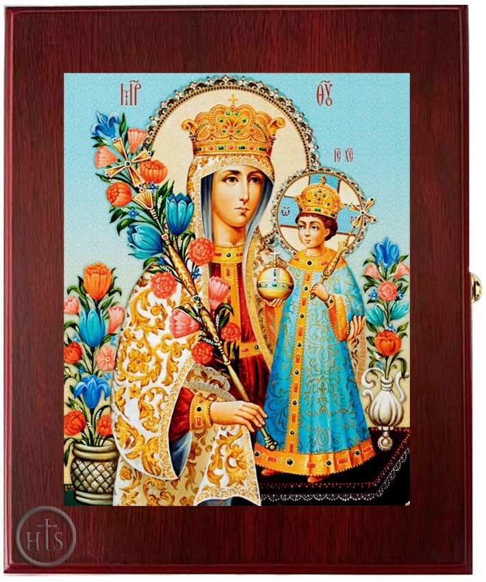 Pic - Virgin Mary Unfading Bloom, Wall Hanging Sacred Framed Icon Box