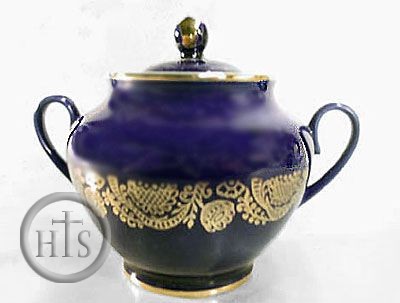 Product Photo - Lomonosov Porcelain 'Golden Frieze' Sugar Bowl