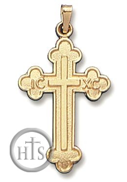 Product Photo - Byzantine Style Cross, Gold 14 KT