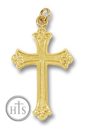 Product Photo - Sterling Silver 24kt Gold Plated Orthodox Cross 