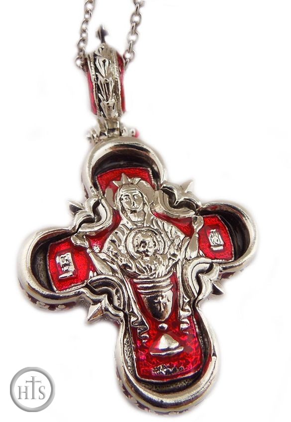 Product Picture - Christ Almighty  & Virgin Mary of  Inexhaustible Cup, Enameled Cross
