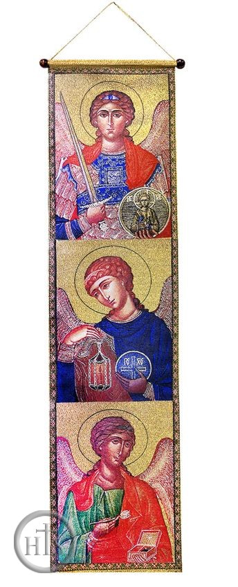 Photo - The Great Archangels, Wall Hanging Tapestry Icon Banner 