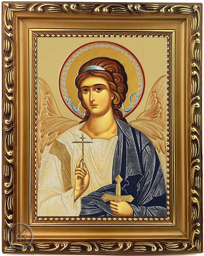 HolyTrinityStore Image - Guardian Angel, Wooden Frame Orthodox Icon with Stand