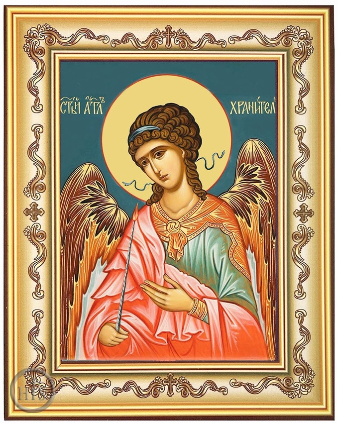 Product Photo - Guardian Angel, Orthodox Icon in Wooden Frame 