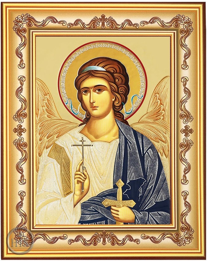Image - Guardian Angel, Orthodox Icon in Wooden Frame 