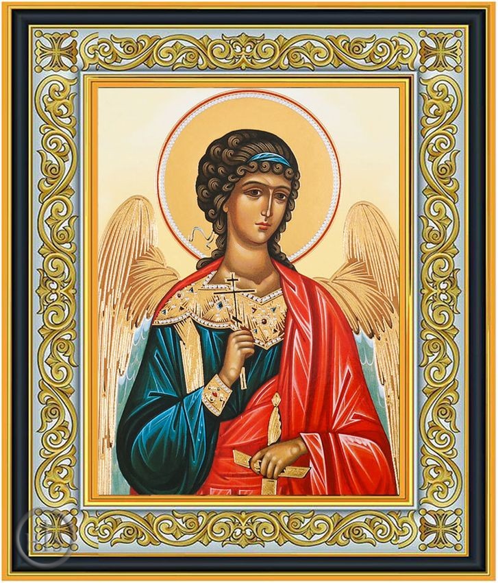 HolyTrinityStore Picture - Guardian Angel, Framed Orthodox Icon with Stand