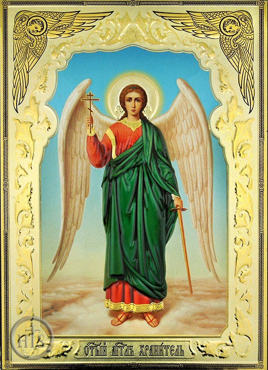 Photo - Guardian Angel, Orthodox Christian Gold Embossed Icon