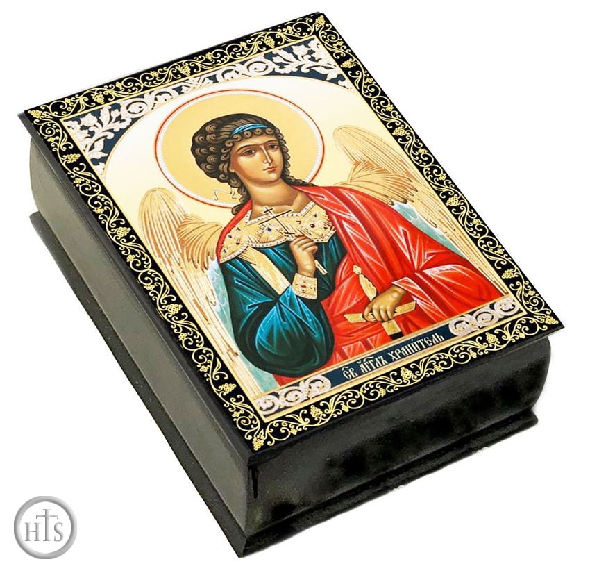 HolyTrinityStore Photo - Guardian Angel, Keepsake Rosary Icon Box