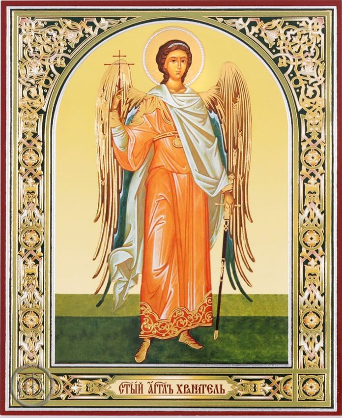 HolyTrinity Pic - Guardian Angel, Orthodox Christian Gold Foil Icon