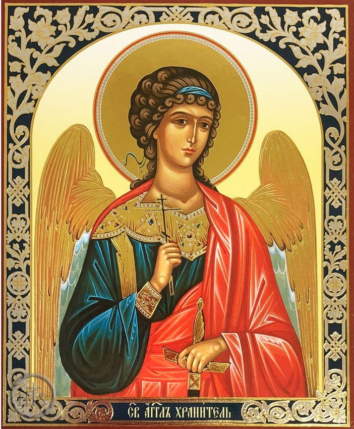 Product Pic - Guardian Angel, Orthodox Christian Gold Foil Icon