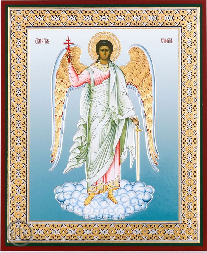 HolyTrinityStore Picture - Guardian Angel, Gold & Silver Foil  Orthodox Icon