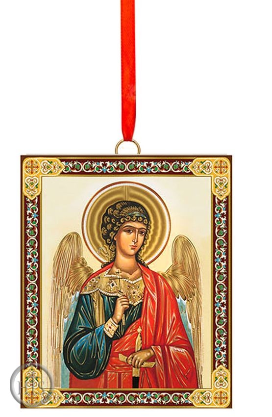 HolyTrinityStore Image - Guardian Angel, 2 Sided Wooden Icon Ornament