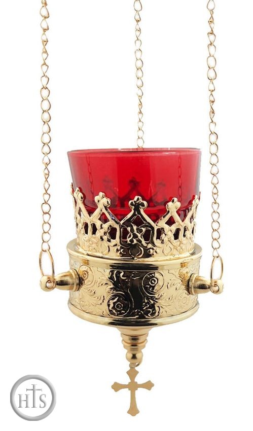 Product Picture - Hanging Lamp (Red Glass), Made in Greece