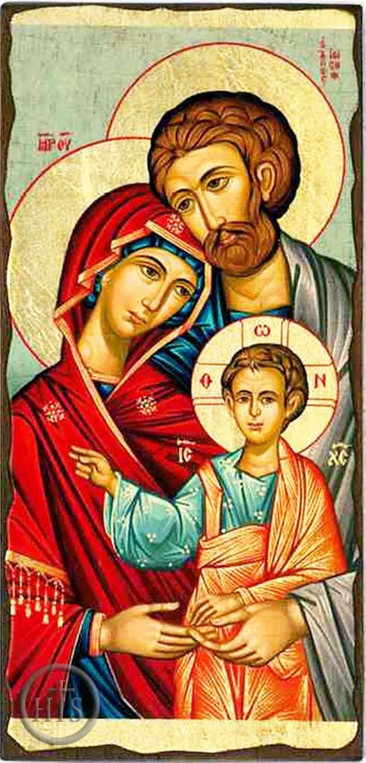 Pic - The Holy Family, Orthodox Christian Serigraph Panel Icon